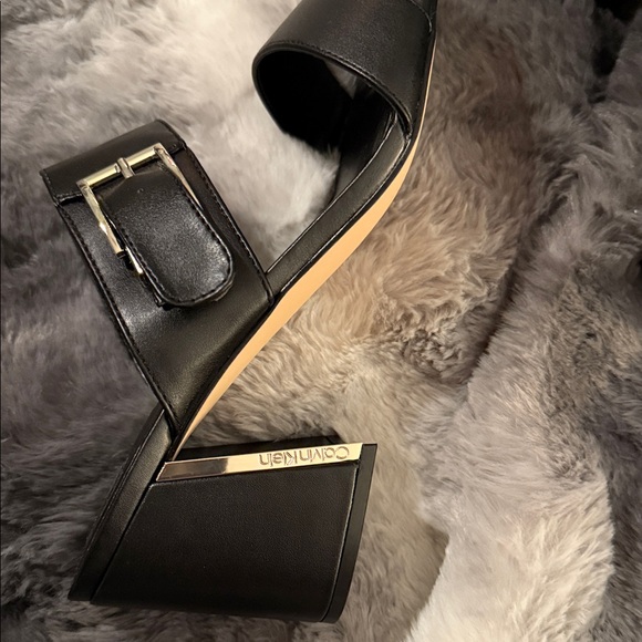 Calvin Klein Black Heeled Sandals - Picture 3 of 7